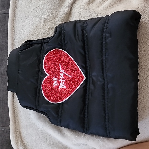 Betsey Johnson rhinestones puffer vest ❤️Baby Girl Size 3/6 months - Picture 4 of 12